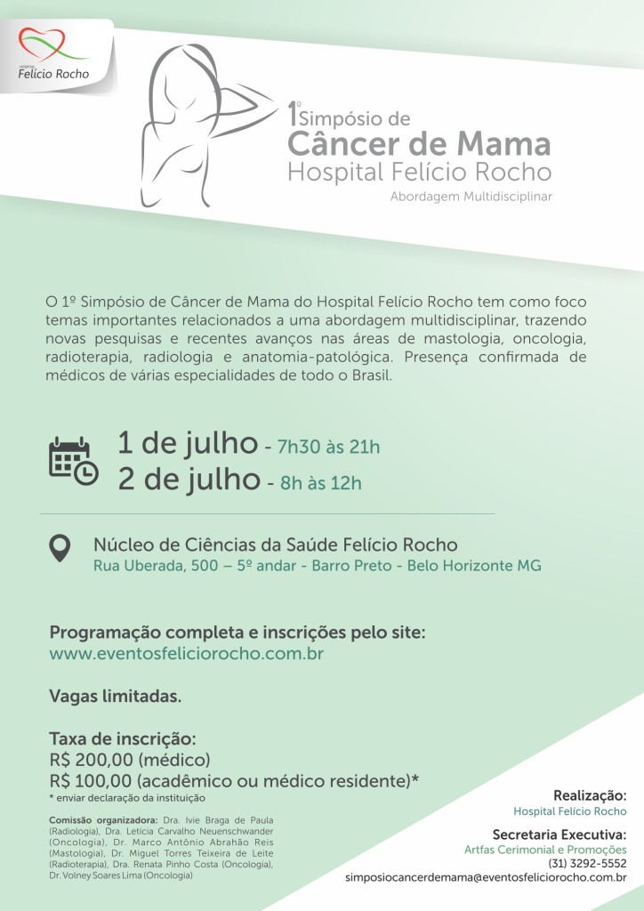 Informações Simpósio Câncer de Mama Felício Rocho